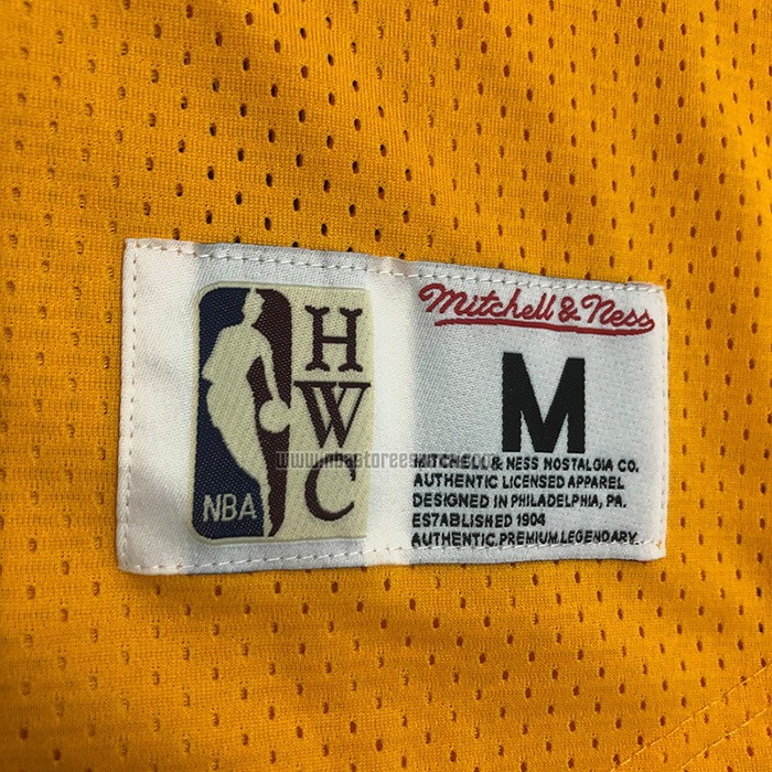 Camiseta Manga Corta Los Angeles Lakers Kobe Bryant NO 8 Amarillo
